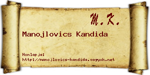 Manojlovics Kandida névjegykártya